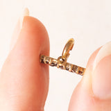 Vintage Herzanhänger aus 8 Karat Gelbgold mit Granaten, 60er Jahre