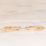 Orecchini Claddagh vintage in oro giallo 9K