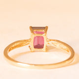 Anello vintage in oro giallo 9K con ametista (0.80ct ca.), anni ‘70/‘80