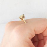 Anello da cocktail vintage in oro giallo 8K con quarzo citrino di taglio marquise (1.70ct ca.), anni ‘70/‘80