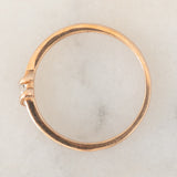 Anello vintage in oro rosa 9K con diamanti (0.20ctw ca.), anni ‘80