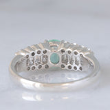 Anello vintage in platino con tormalina paraiba (0.76ct) e diamanti (0.71ctw), anni ‘90/anni ‘2000