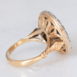 Antiker Patch-Ring aus 18 Karat Gelbgold und Silber mit Diamanten im Rosenschliff (ca. 1.40 ctw), Anfang des 900. Jahrhunderts
