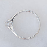 Anello vintage in oro bianco 14K con diamanti (0.34ctw ca.), anni ‘80