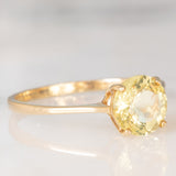 Solitario vintage in oro giallo 9K con quarzo (1.50ct ca.), anni ‘90