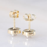 Orecchini punto luce vintage in oro giallo 8K con diamanti (0.12ctw ca.), anni ‘70