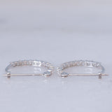 Orecchini a cerchio in oro bianco 14K con diamanti (0.30ctw), anni ‘90/anni ‘2000