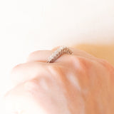 Vintage 14K white gold ring with baguette cut diamonds (0.75ctw approx.), 80s/90s