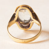 Vintage-Aquamarin-Cocktailring aus 14-karätigem Gelbgold (ca. 3.30 Karat), 70er Jahre