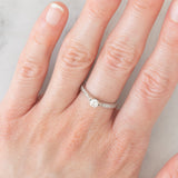 Anello vintage in oro bianco 14K con diamanti (0.34ctw ca.), anni ‘80