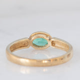 Solitario in oro giallo 9K con smeraldo (0.33ct)