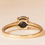 Solitaire vintage en or jaune 9K avec onyx, 1992