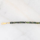 Collana vintage con tormaline verdi e rosa e con chiusura in oro giallo 18K
