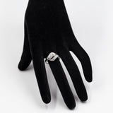 Anello vintage in oro bianco 14k con diamanti (0,60ctw), anni '60