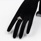 Anello vintage in oro bianco 14k con diamanti (0,60ctw), anni '60