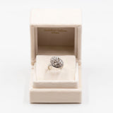 Anello vintage Tourbillon in oro bianco 14k con diamanti (0,80ctw), anni '60