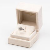 Anello vintage in oro bianco 14k con diamanti (0,60ctw), anni '60