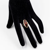 Anello vintage in oro giallo 8k con ambra