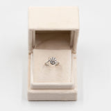 Anello vintage in oro bianco 14k con diamanti (0,43ctw), anni '70