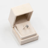 Anello vintage in oro bianco 14k con diamanti (0,43ctw), anni '70