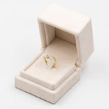 Contrarier ring in 18k yellow gold with two diamonds (0,40ctw), 70s