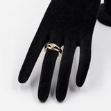 Anello vintage in oro giallo e rosa 8k con diamante (0.15ct)