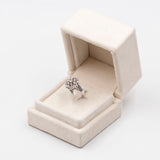 Vintage 14k white gold diamond ring (0,70ctw), 70s
