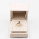 Anello vintage in oro giallo 8k con ametista
