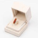 Anello vintage in oro giallo 8k con ambra