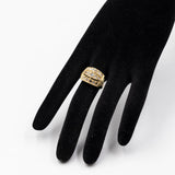 Anello vintage in oro giallo 18k con diamanti taglio rosetta, anni '50