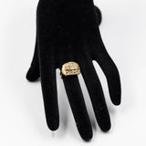 Anello vintage in oro giallo 18k con diamanti taglio rosetta, anni '50