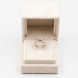 Anello vintage in oro bianco 14k con diamanti (0,35ctw), anni '60