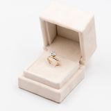 Vintage 14k yellow gold ring with aquamarine (0,50ct), 70s