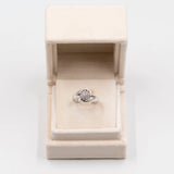 Anello vintage in oro bianco 14k con diamanti (0,40ctw), anni '60