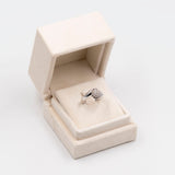 Anello vintage in oro bianco 14k con diamanti (0,40ctw), anni '60