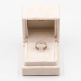 Vintage Riviera ring in 18k white gold with diamonds (0,70ctw), 70s