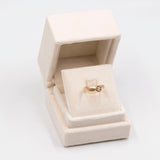 Solitario antico "Gypsy" in oro giallo 14k con diamante di taglio vecchio di 0,12ct, primi del '900