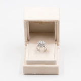 Anello vintage a fiocco di neve in oro bianco 14K con diamanti (1.50ctw ca.), anni '70