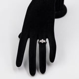 Anello vintage in platino 900 con 4 diamanti (1,05ctw)