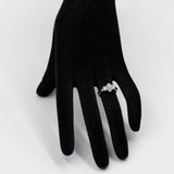 Anello vintage in platino 900 con 4 diamanti (1,05ctw)