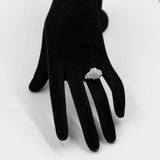 Anello vintage in oro bianco 14k con diamanti (1,20ctw)