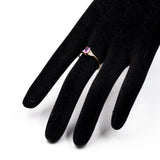 ANELLO VINTAGE IN ORO GIALLO 9K CON ZAFFIRO ROSA (0.44CT) E DIAMANTI