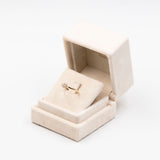 ANELLO VINTAGE IN ORO GIALLO 9K CON ZAFFIRO ROSA (0.44CT) E DIAMANTI