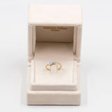 Vintage-Contrarier-Ring aus 9-karätigem Gold mit Diamanten (0,40 ctw), 1989