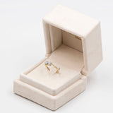 Vintage-Contrarier-Ring aus 9-karätigem Gold mit Diamanten (0,40 ctw), 1989