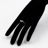 Vintage-Contrarier-Ring aus 9-karätigem Gold mit Diamanten (0,40 ctw), 1989