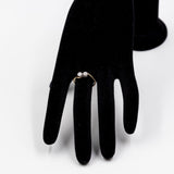 Vintage-Contrarier-Ring aus 9-karätigem Gold mit Diamanten (0,40 ctw), 1989