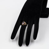 Anello vintage in oro giallo 9k con ametista