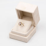 Anello vintage in oro giallo 9k con ametista