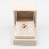 Anello vintage in oro giallo 9k con ametista